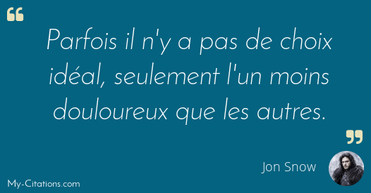 Citation Jon Snow