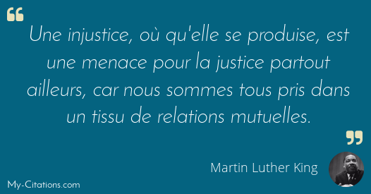 Citation Martin Luther King
