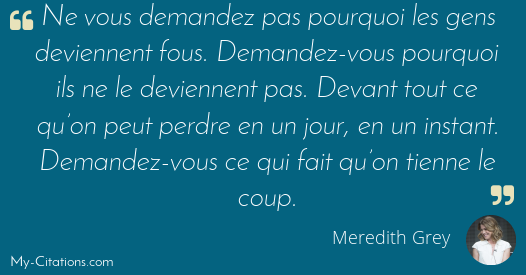 Citation Meredith Grey